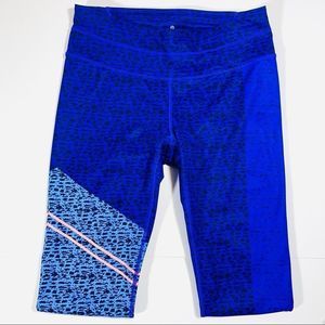 Athleta Asym Camo Sonar 7/8 Tight Leggings Yoga Pants Blue Size S